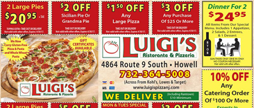 dealss Luigis Pizza Howell NJ