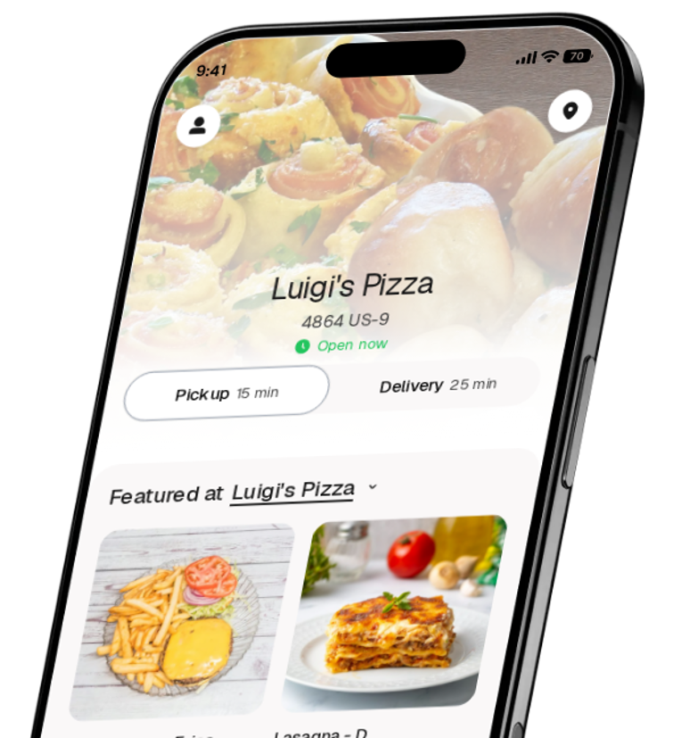 Luigi's Pizza app preview